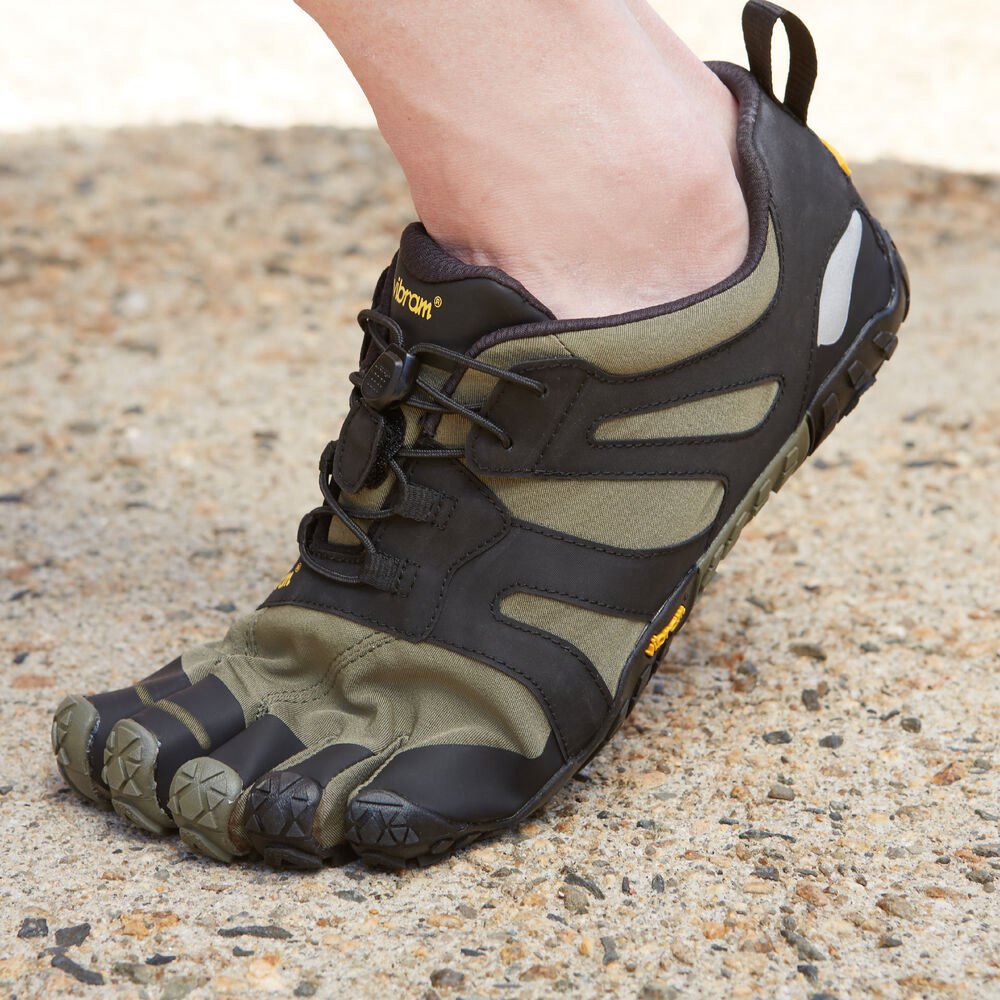 Vibram Five Fingers Mens V-Trail 2.0 - Trail Shoes Olive/Black - SOR281047